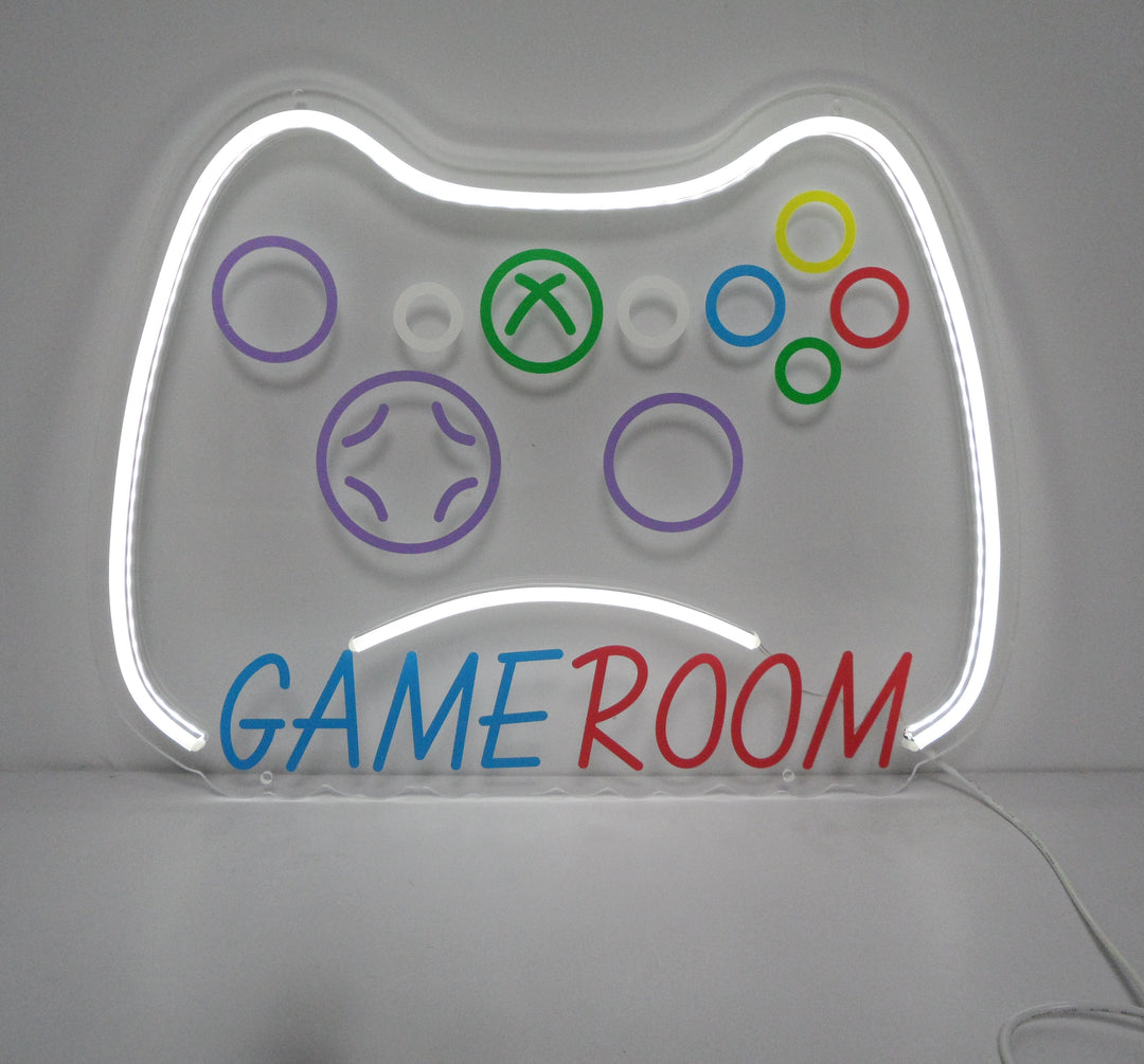 "Colorful Game Controller, Game Room" Mini Neon Sign