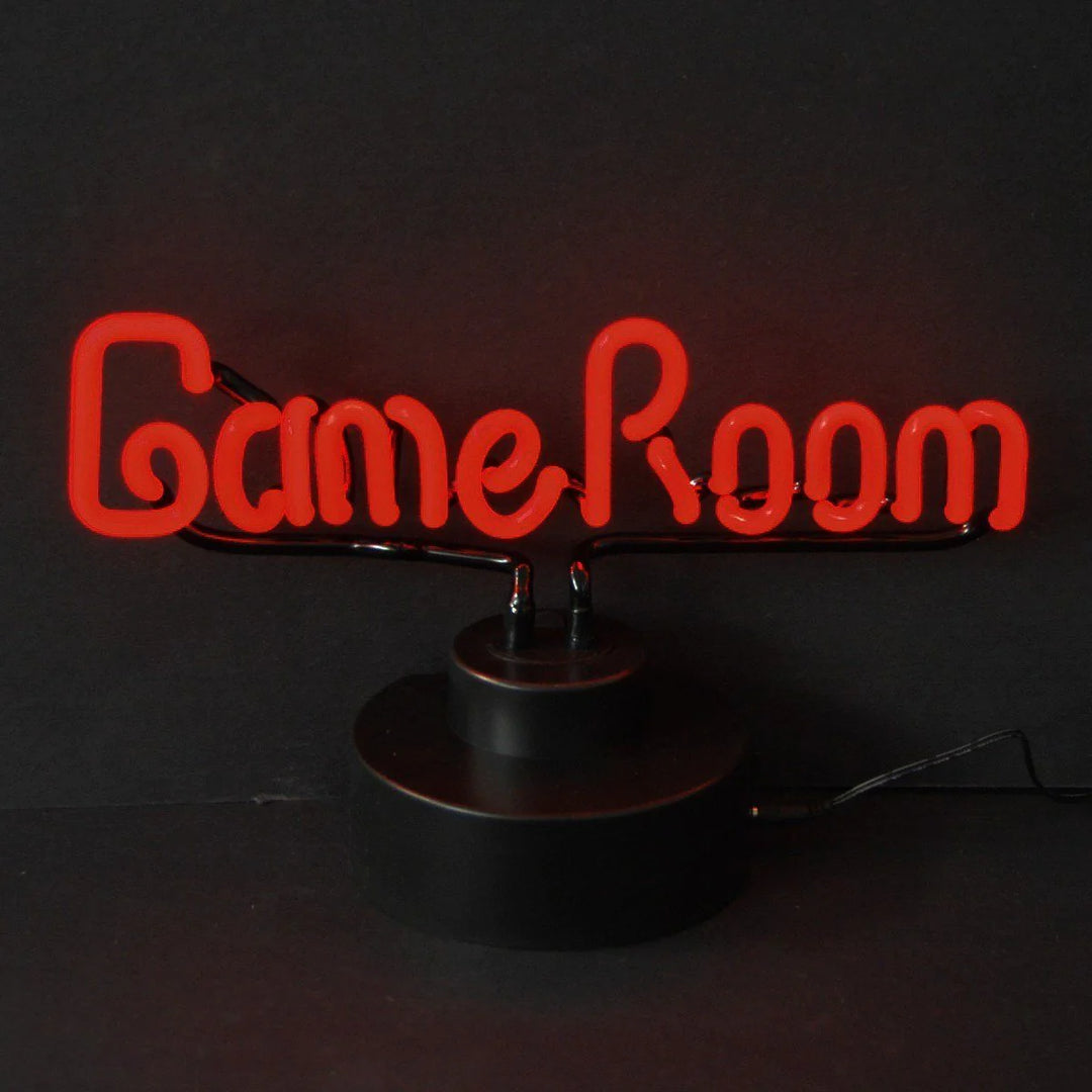 "Game Room" Table Neon Sign, Glass Neon Sign