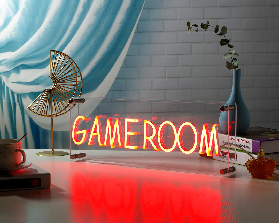 "Game Room" Desk LED Neon Sign