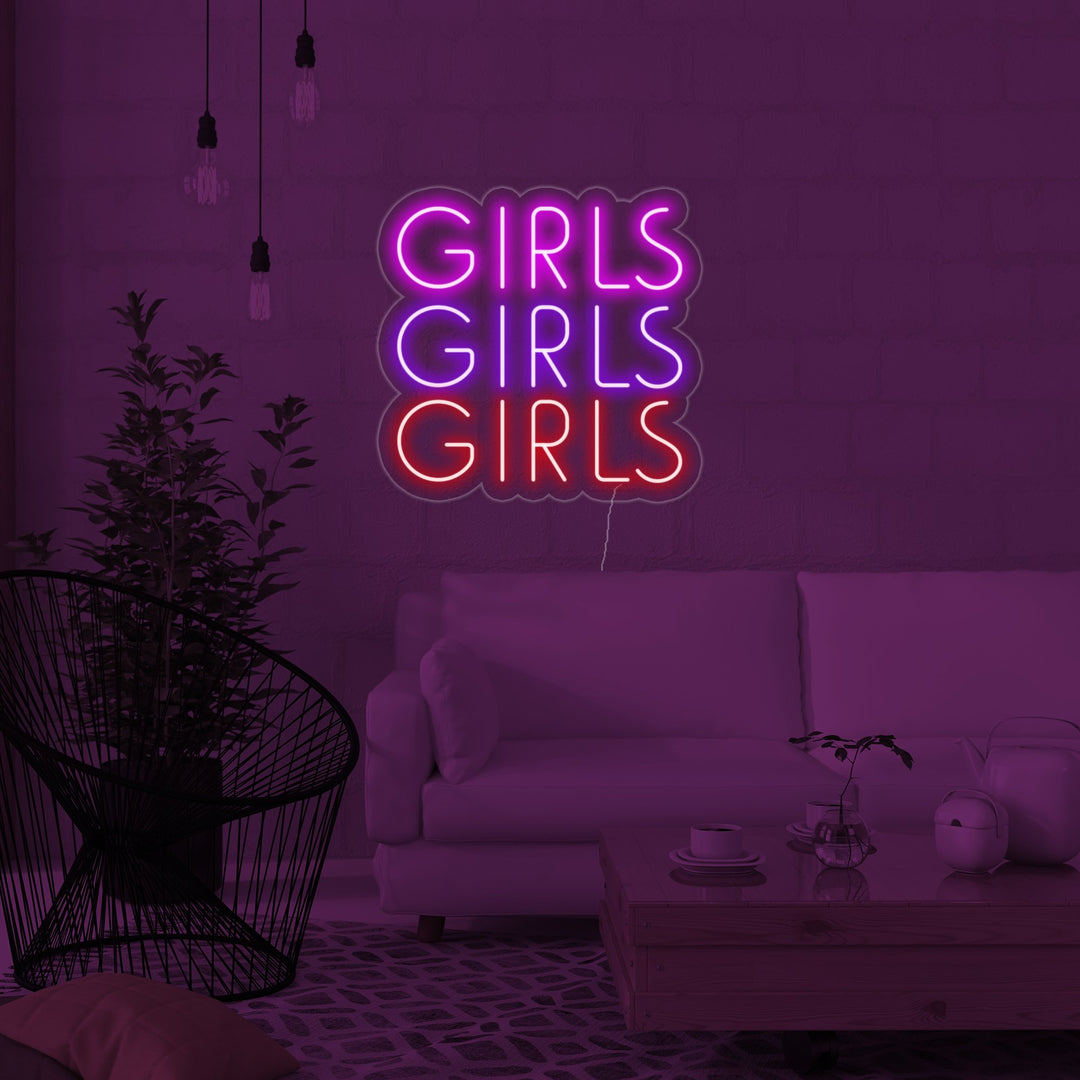 "Girls Girls Girls" Neon Sign