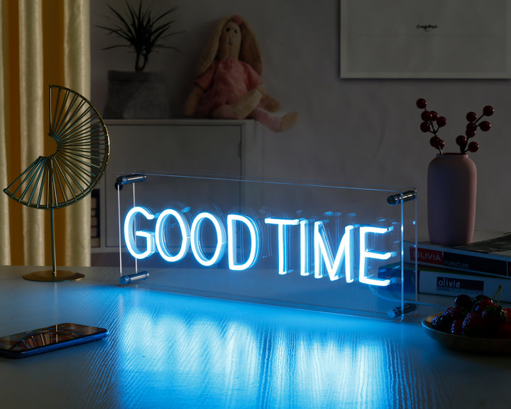 "Good Time" Desk LED Neon Sign