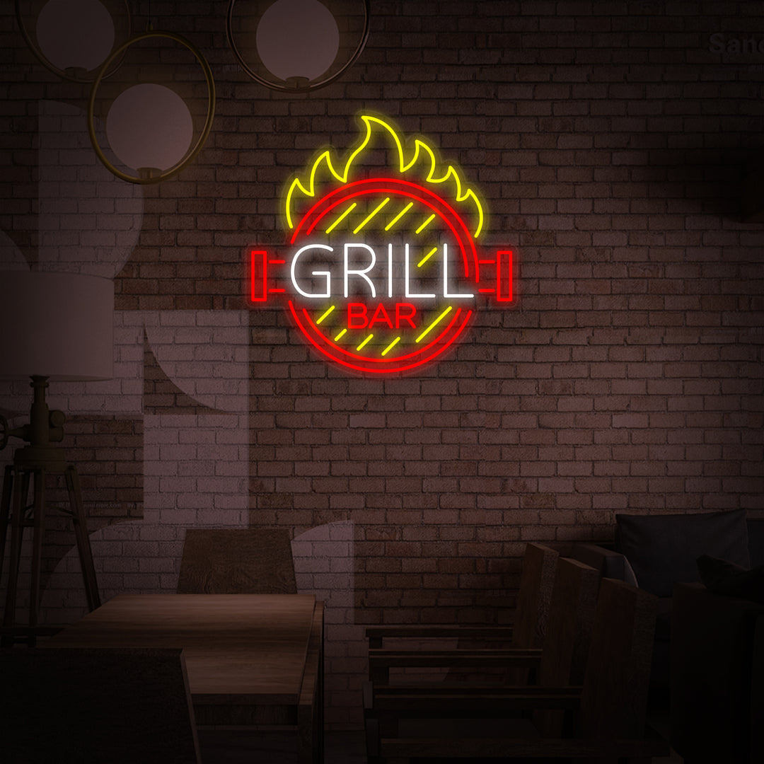 "Grill BBQ Bar" Neon Sign