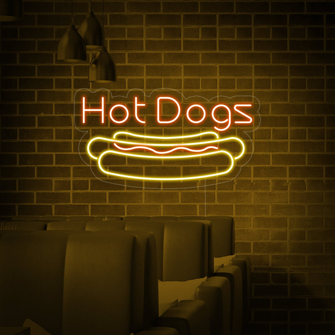 "HOT DOGS" Neon Sign