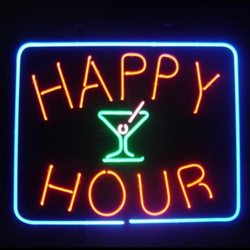 "Happy Hour Beer Bar" Neon Sign