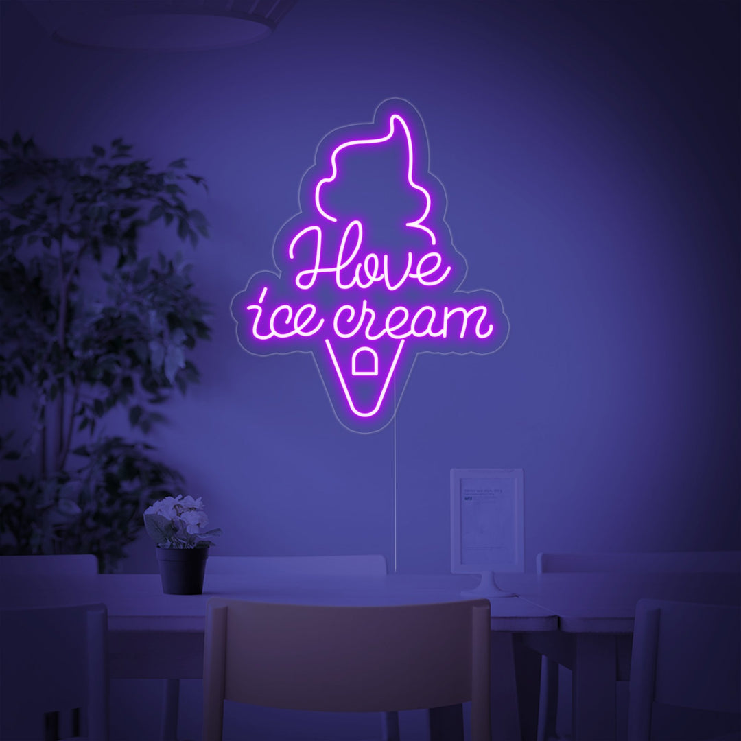 "Have Ice Cream" Neon Sign