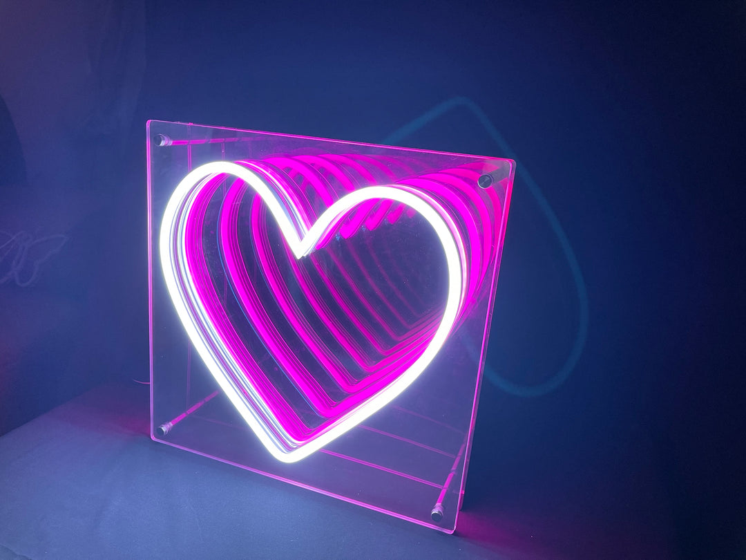 "Hearts" LED Infinity Neon Sign