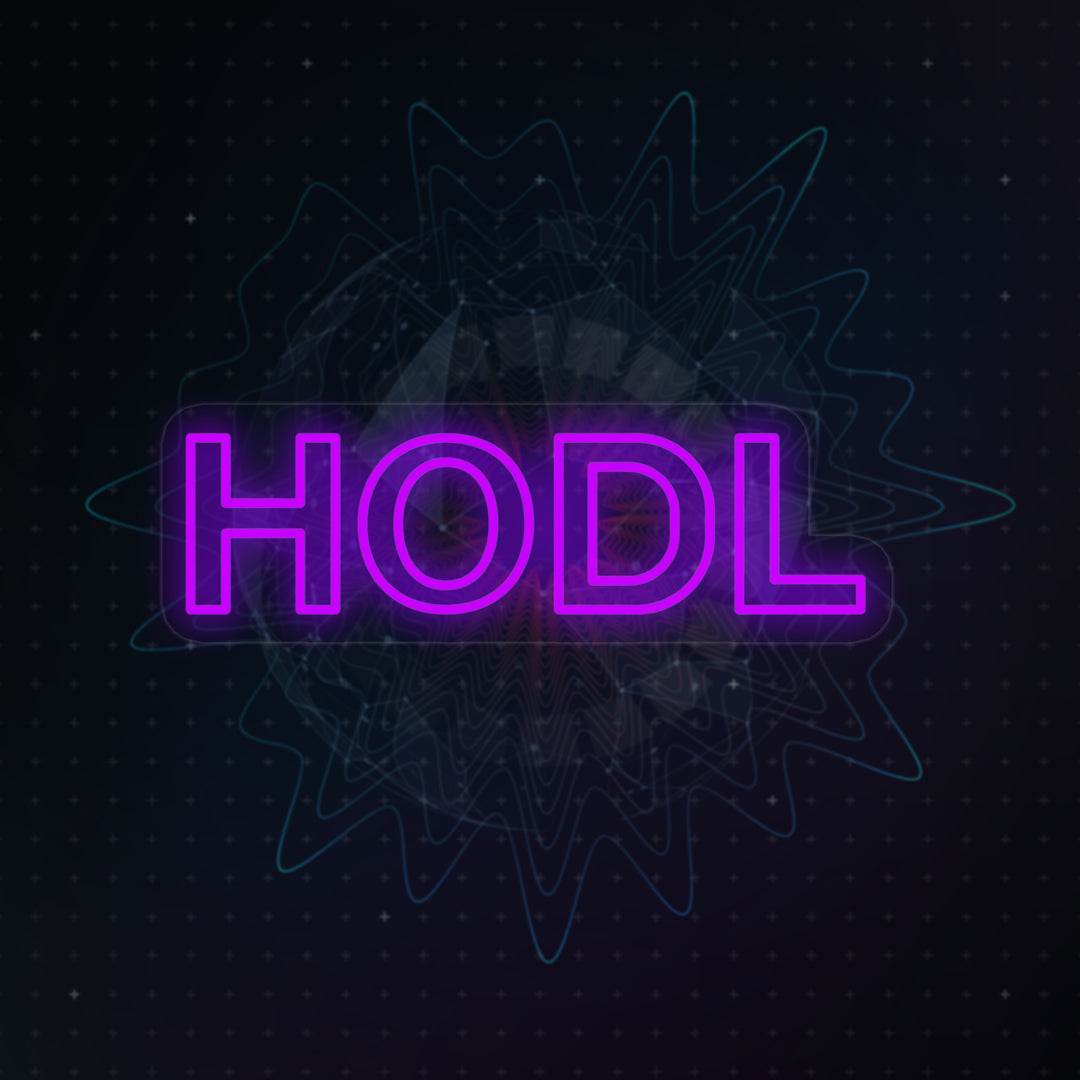 "Hodl Crypto" Neon Sign