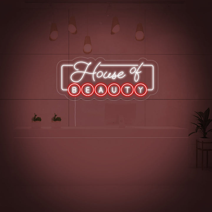 "House of Beauty" Neon Sign
