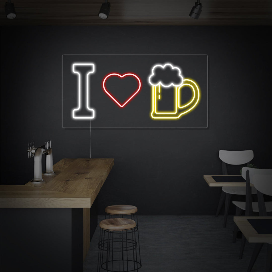 "I Love Beer" Neon Sign