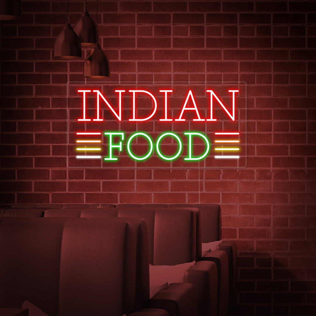 "INDIAN FOOD" Neon Sign