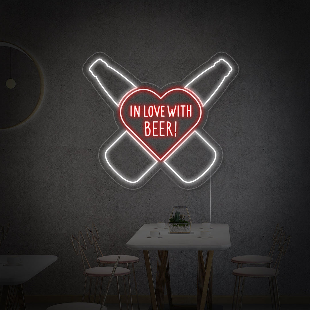 "In Love with Beer Bar" Neon Sign