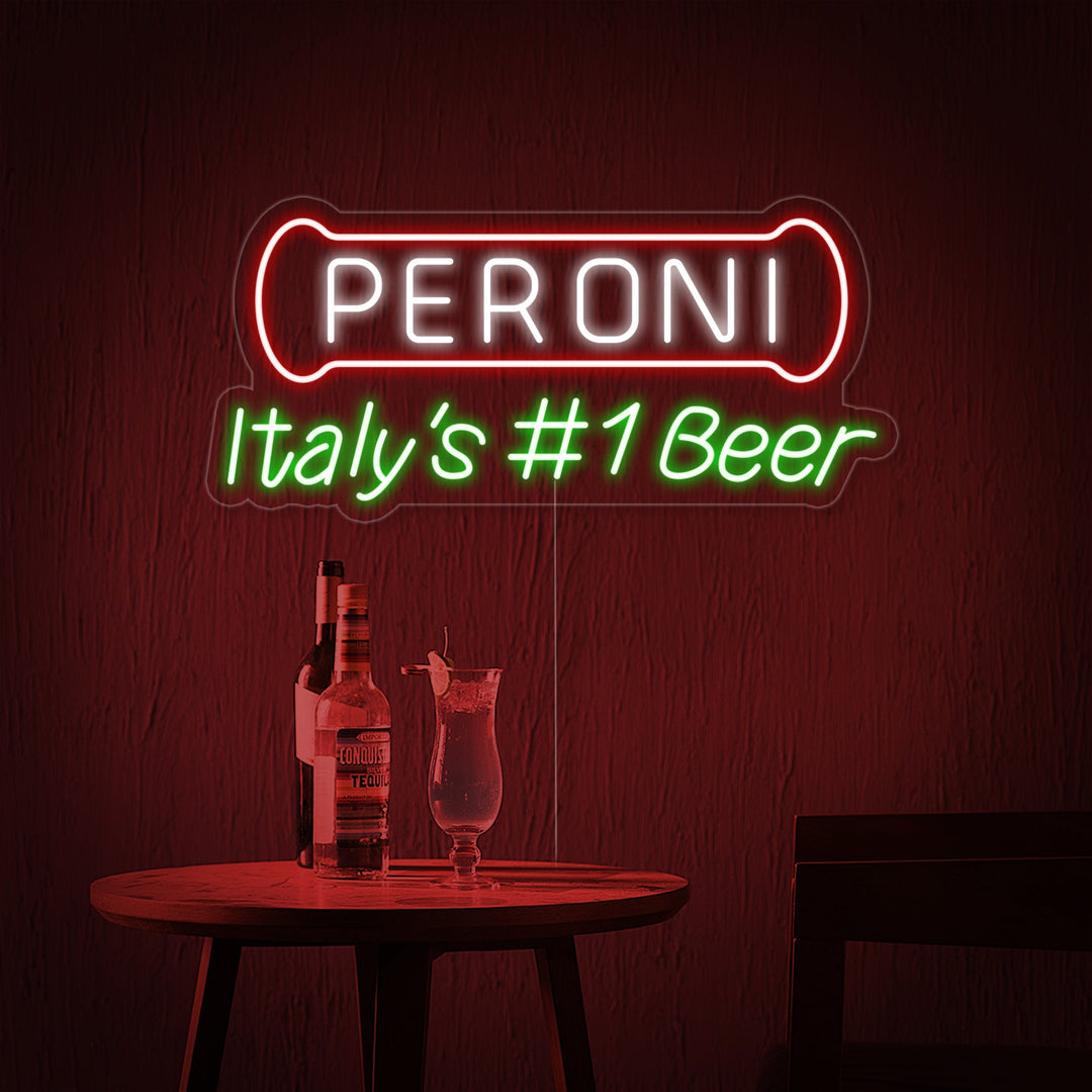 Italy Beer Peroni Bar Neon Sign