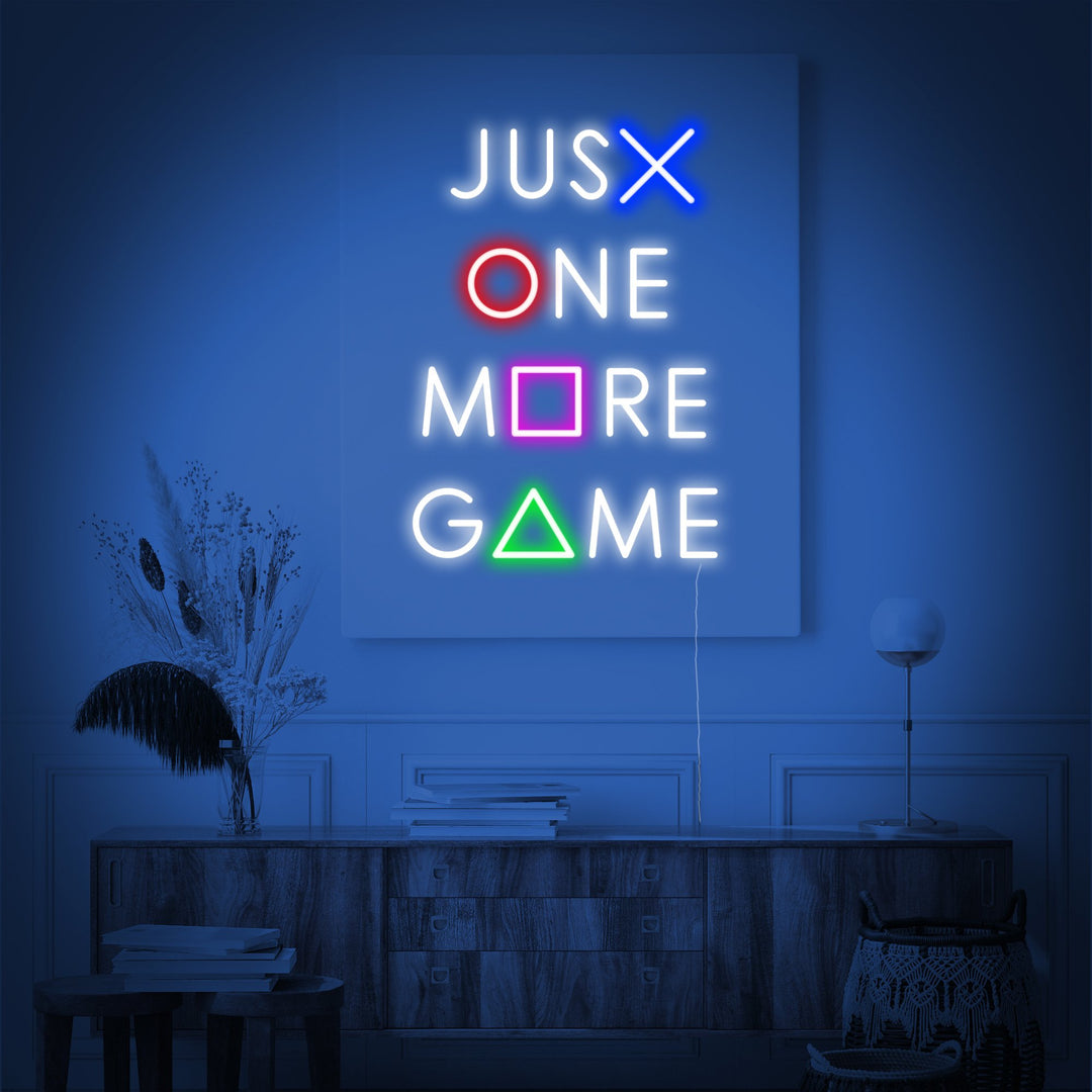 Just One More Game Neon Sign, Gaming Decor Neon Sign