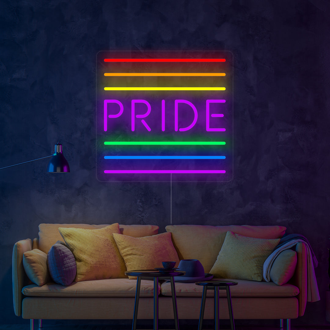 "LGBT Pride Rainbow Flag" Neon Sign