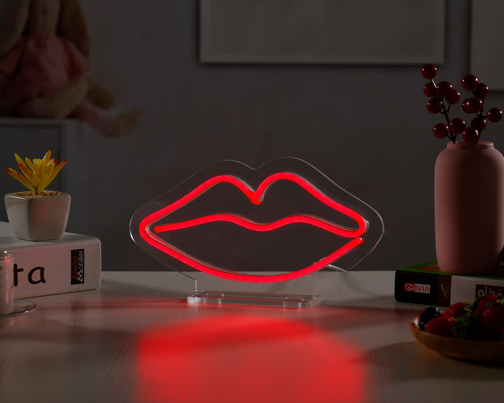 "Lips" Desk LED Neon Sign