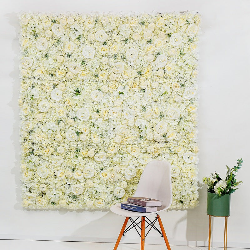Luxury Champagne Rose Flowers Wall, Rose Flowers Backdrop