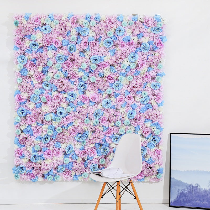 Luxury Blue and Purple Rose Flowers Wall, Rose Flowers Backdrop