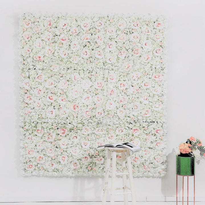 Luxury White Rose Flowers Wall, Rose Flowers Backdrop