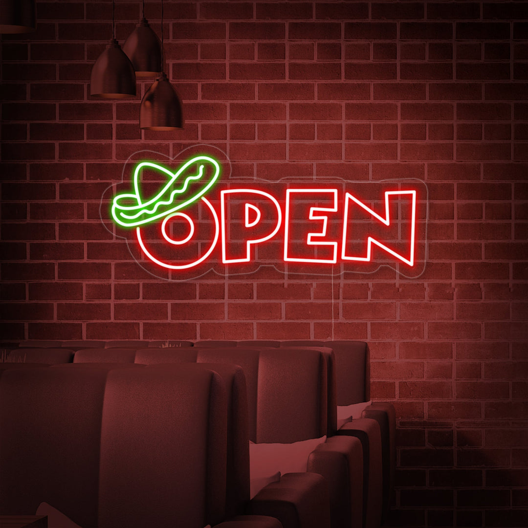 MEXICAN FOOD OPEN Neon Sign