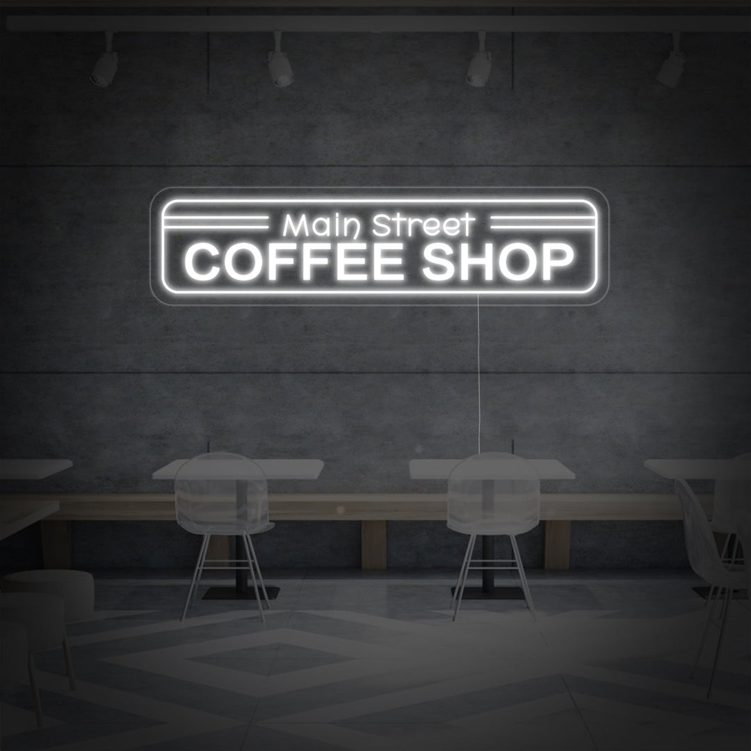"Main Street Coffee Shop" Neon Sign