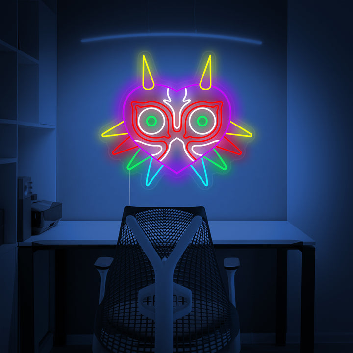 Dark Fantasy Mask Neon Sign