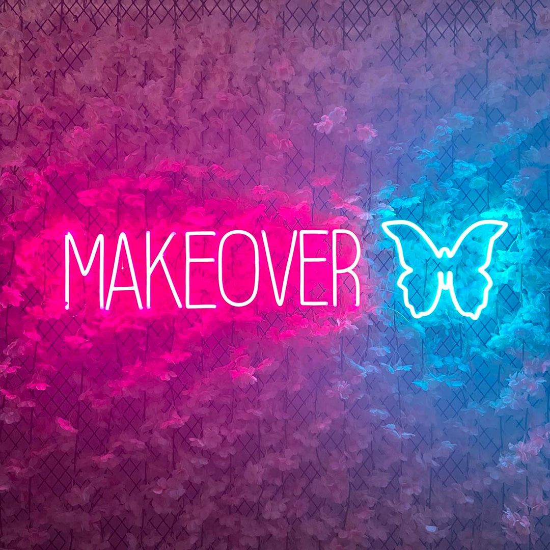 Makeover Butterfly Neon Sign