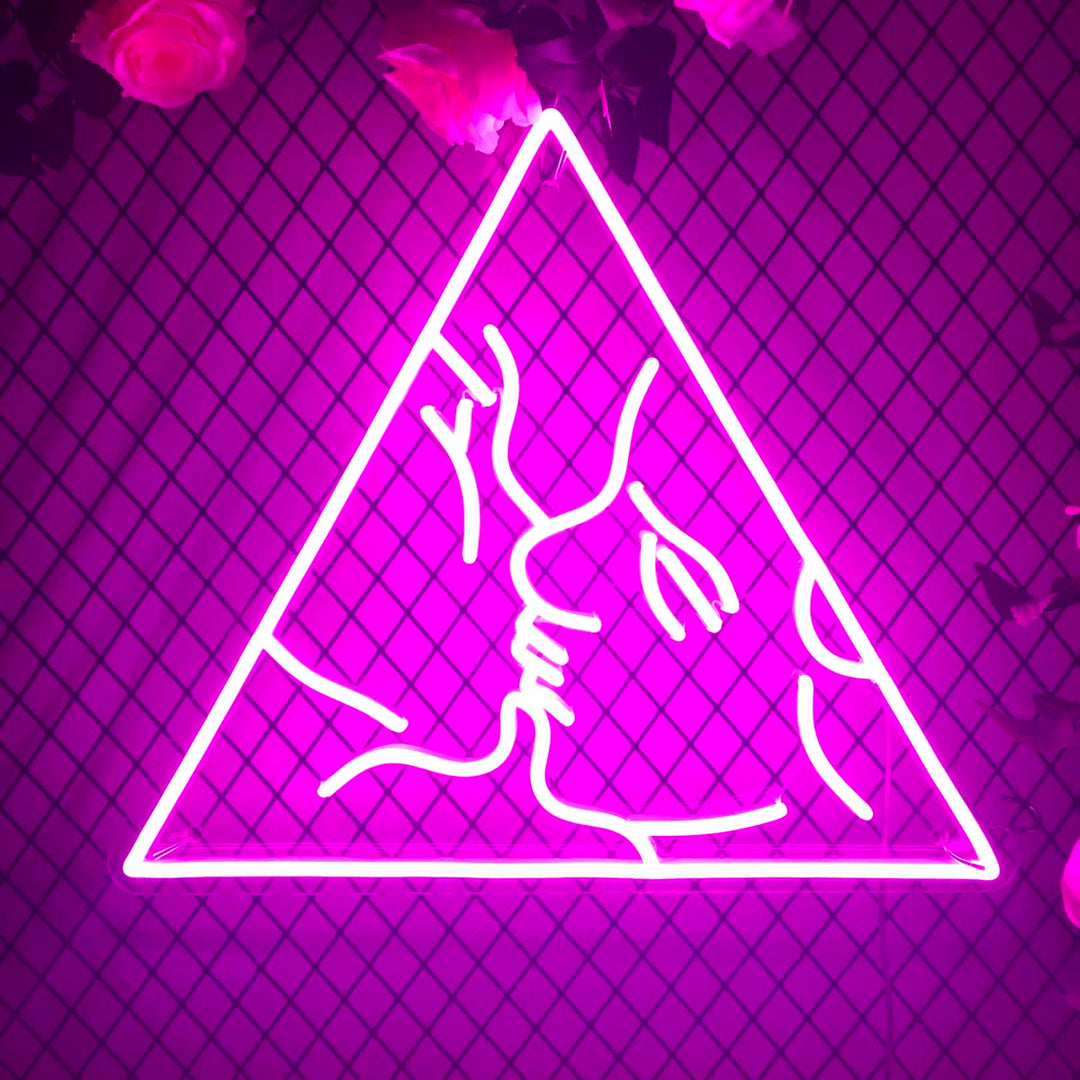 "Man Woman Kiss" Neon Sign