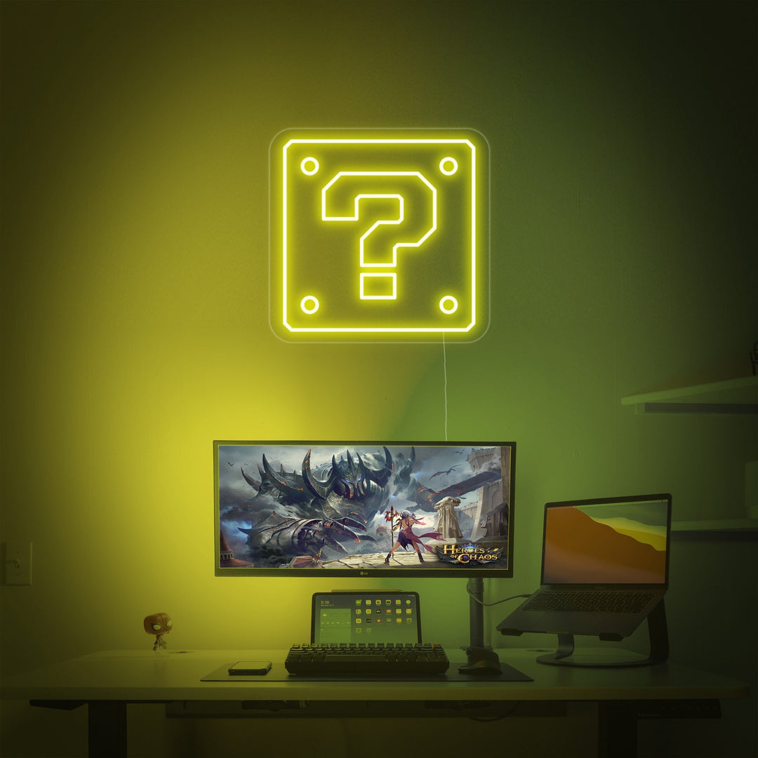 Mystery Box Neon Sign, Game Room Wall Decor