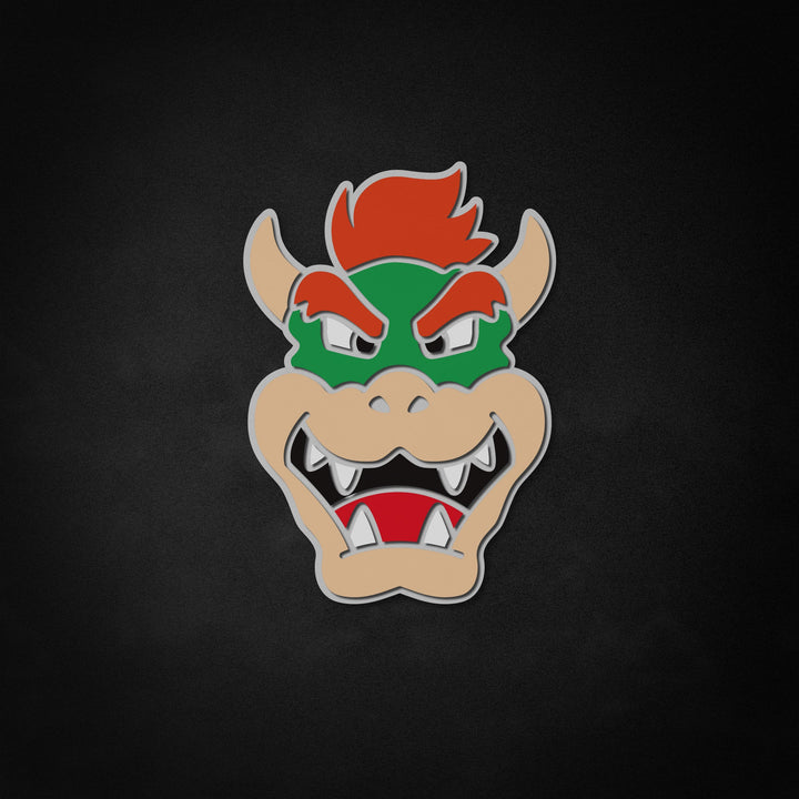 "Mario Bowser Face" Neon Like Sign