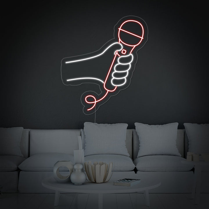 "Microphone Karaoke" Neon Sign