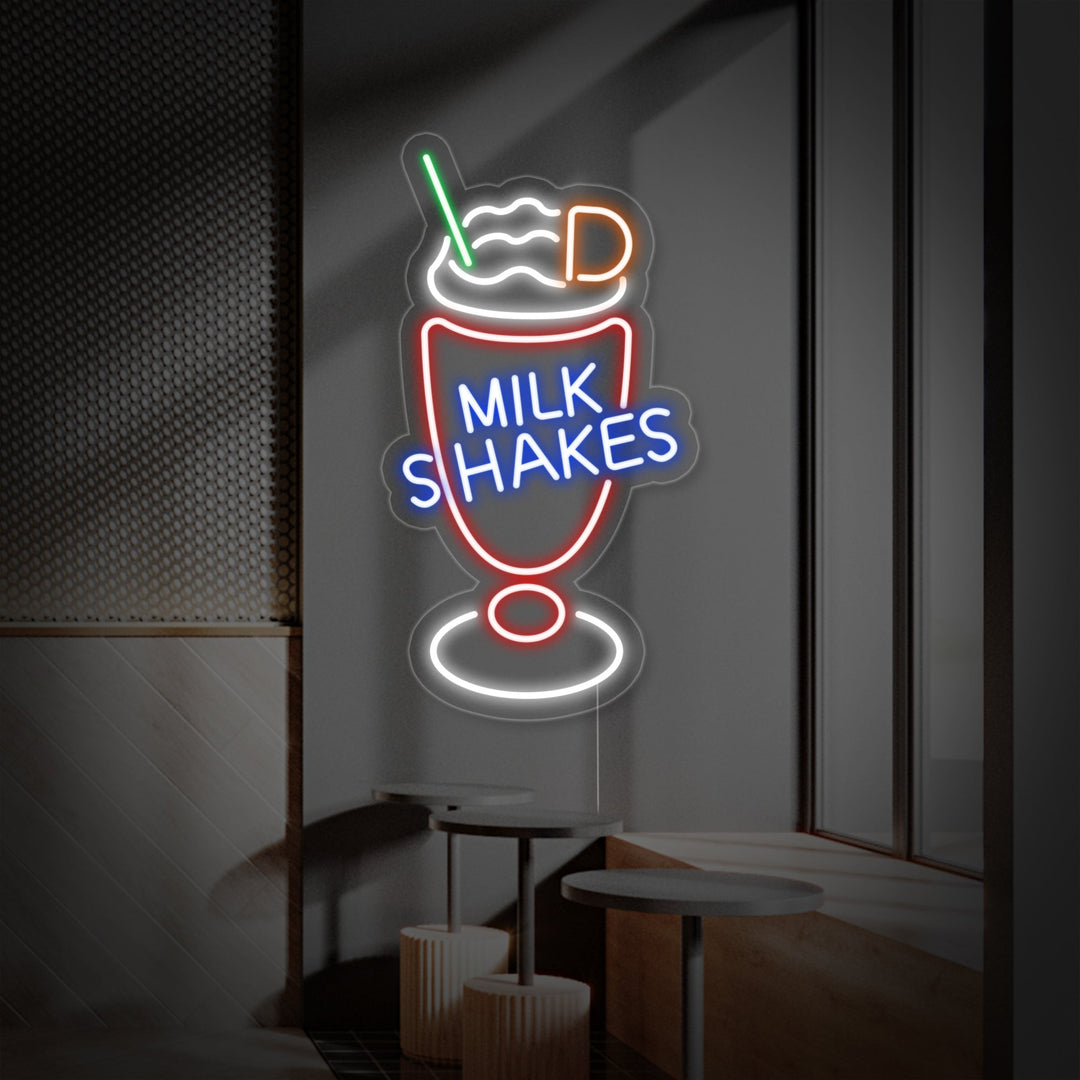 "Milk Shakes" Neon Sign