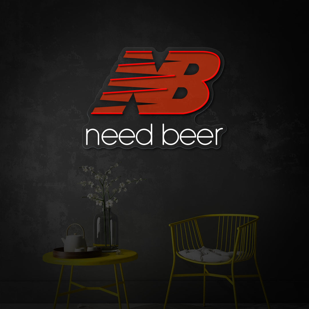 "Need Beer" UV Print LED Neon Sign