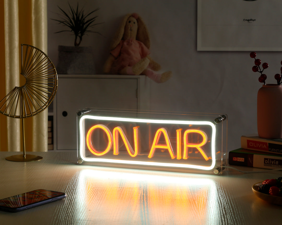 "ON AIR" Desk LED Neon Sign