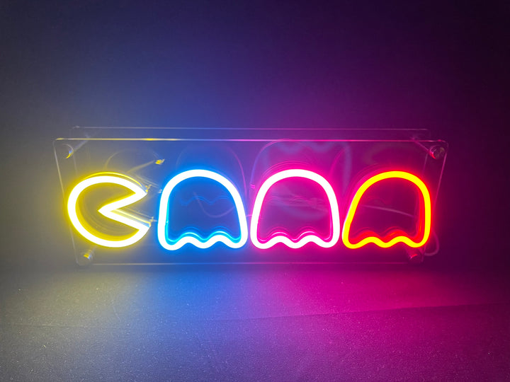 "Pac-Ghost" Desk LED Neon Sign