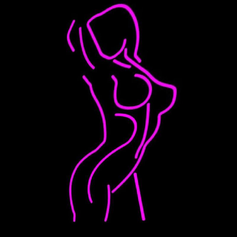 "Pink Erotic Dancer Girl" Neon Sign
