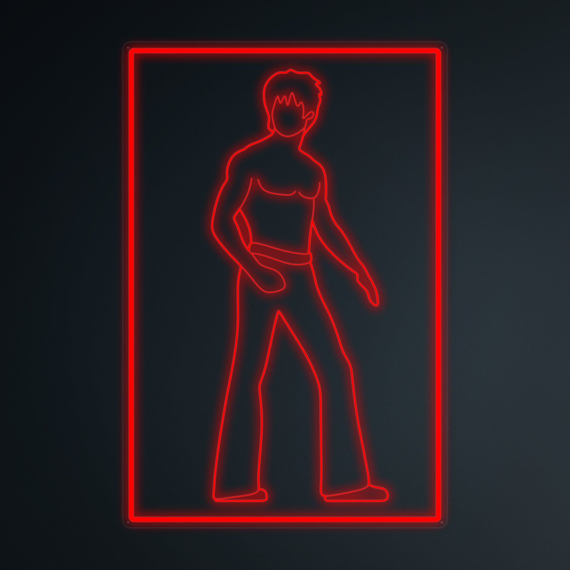 "Pop Culture KungFu Bruce" Mini Neon Sign