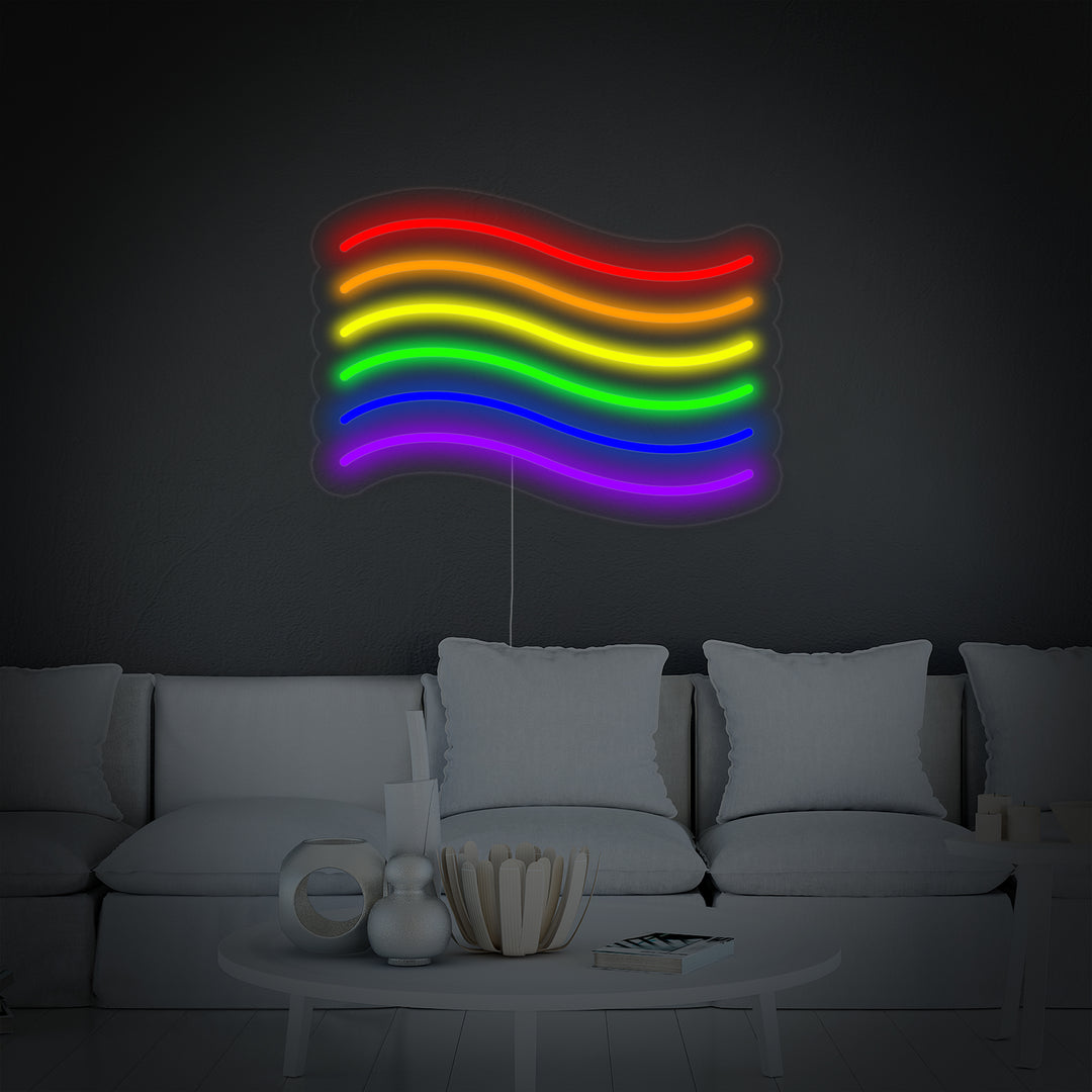 "Pride Rainbow Flag" Neon Sign
