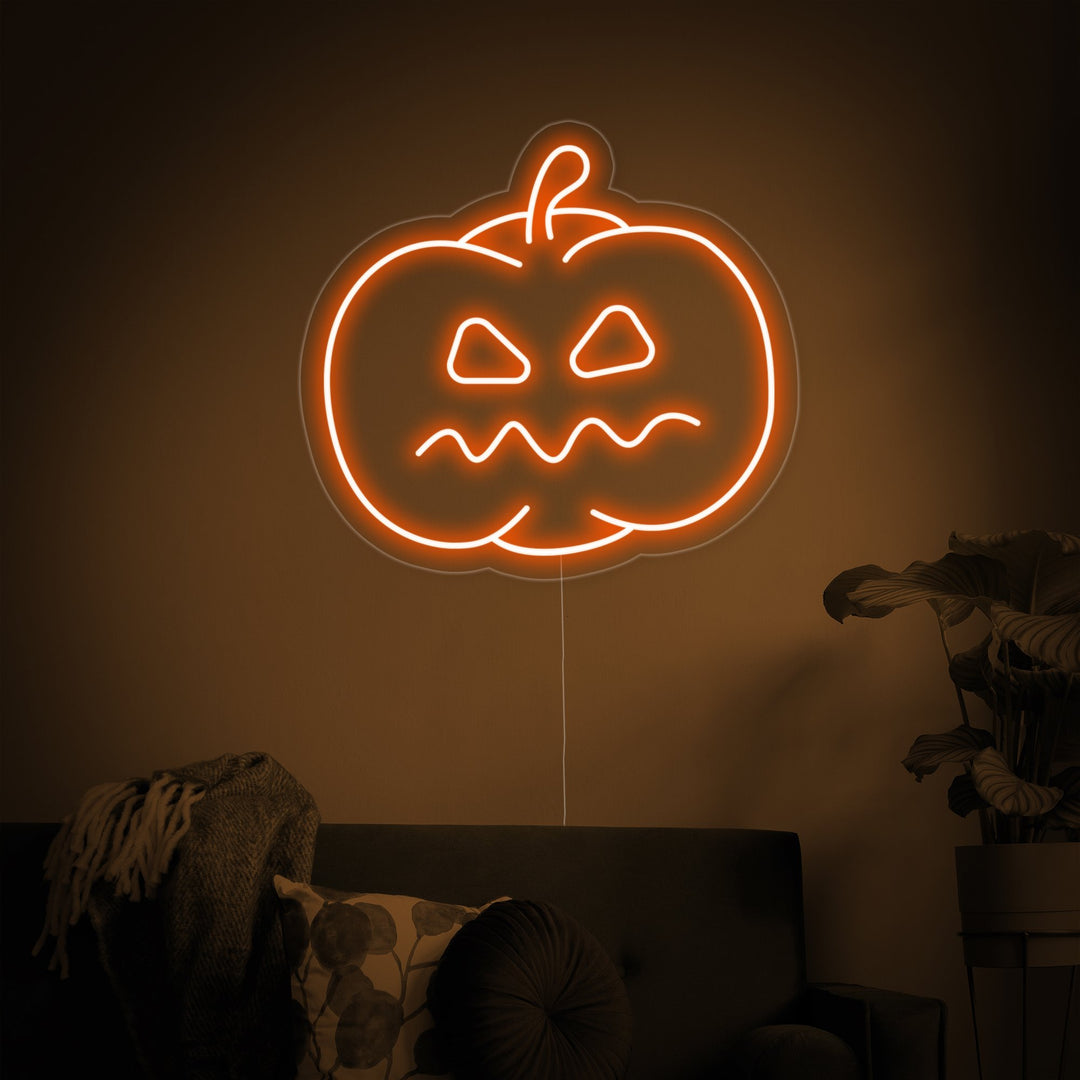 "Pumpkin Halloween" Neon Sign
