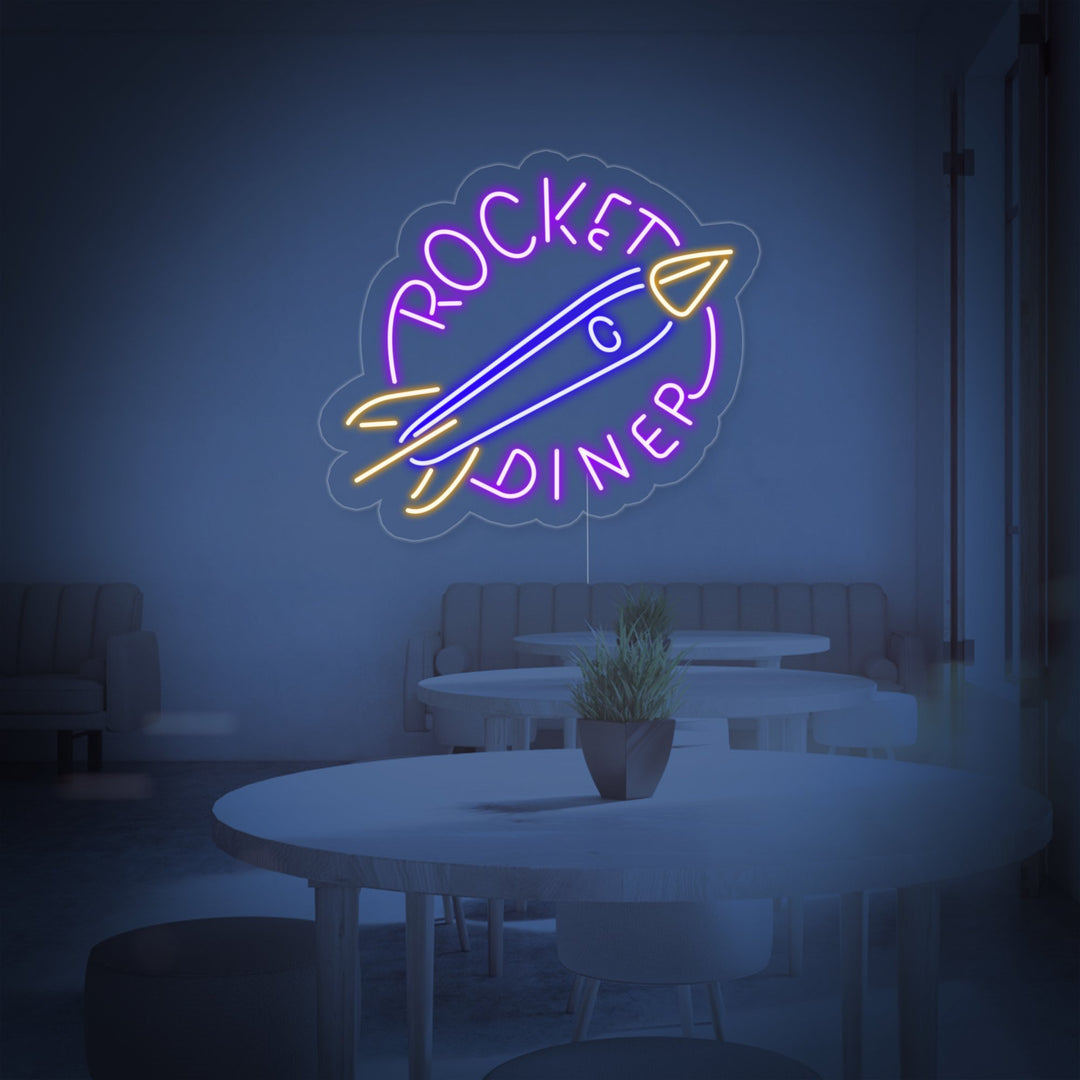 "ROCKET DINER" Neon Sign