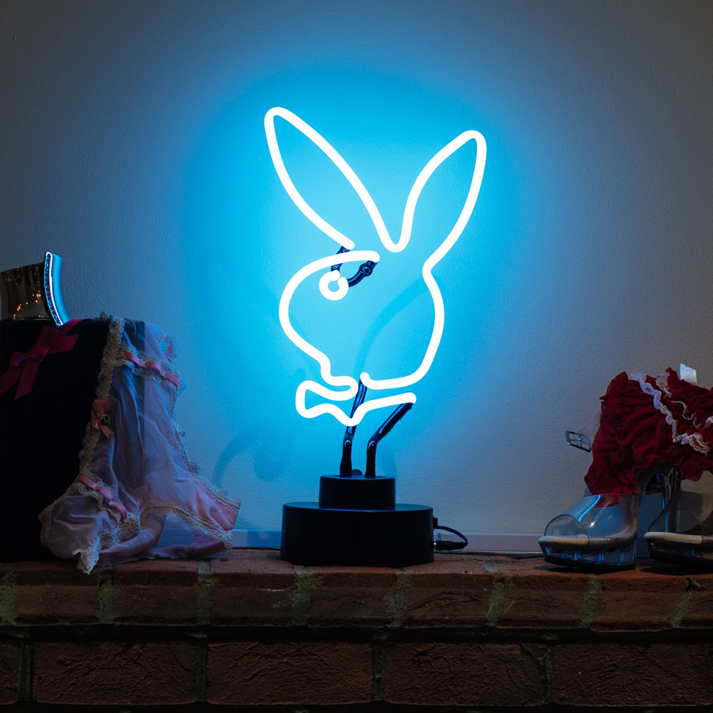 "Rabbit" Table Neon Sign, Glass Neon Sign