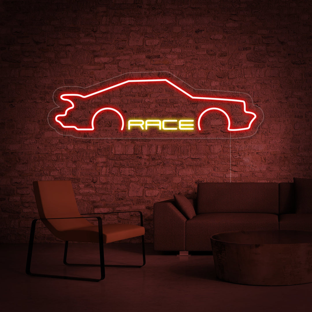 "Race Car" Neon Sign