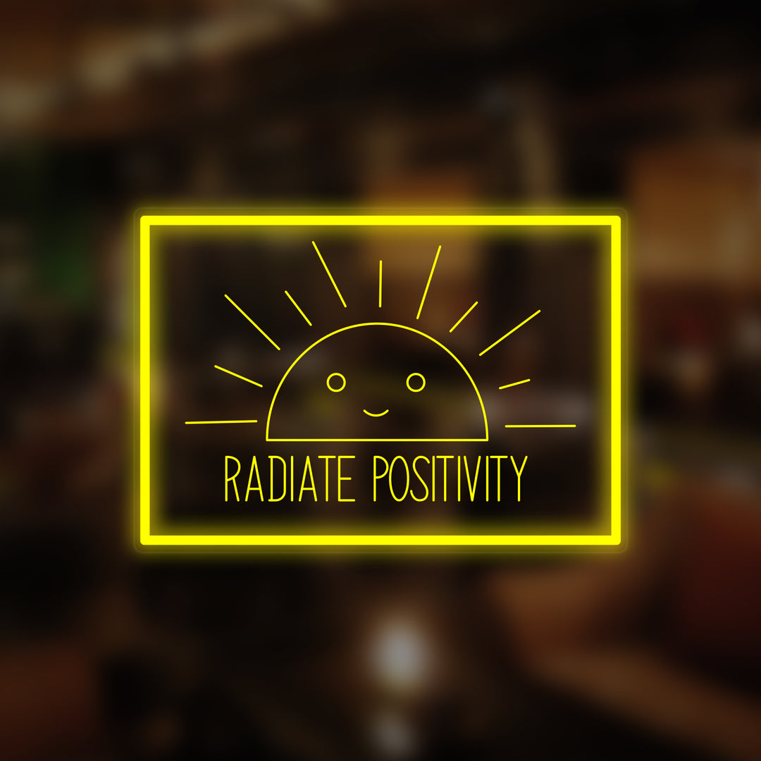 "Radiate Positivity" Mini Neon Sign