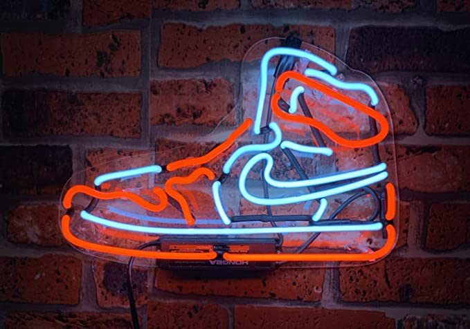 Red High-Top Sneaker Neon Sign