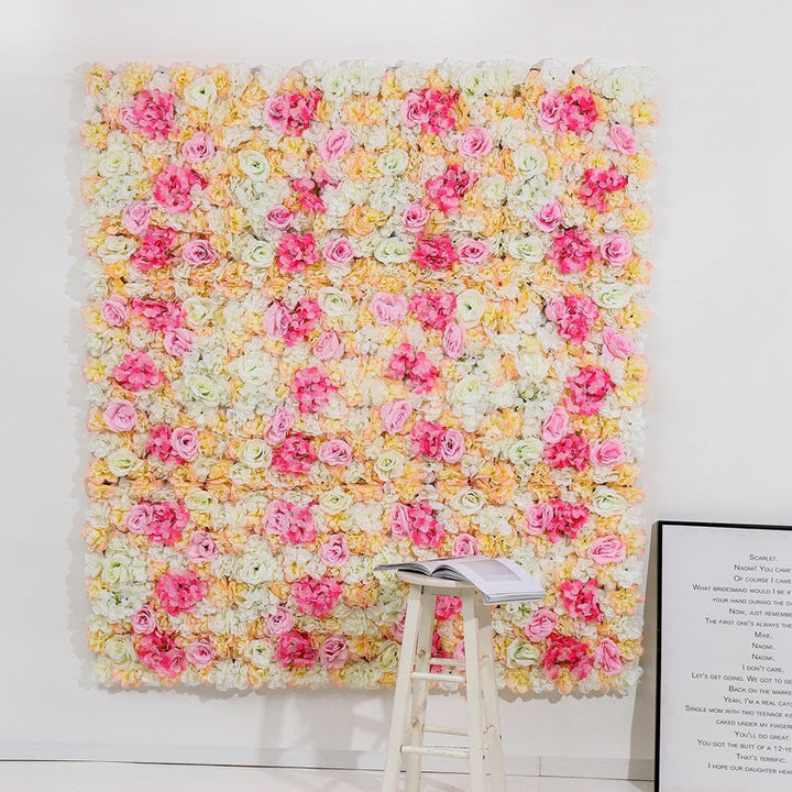 Rose Red and Pink and White Rose Flowers Wall, Artificial Flowers Backdrop