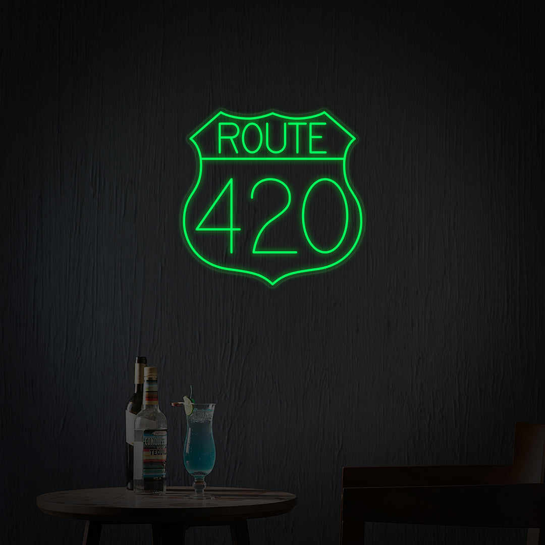 "Route 420 US Highway" Neon Sign