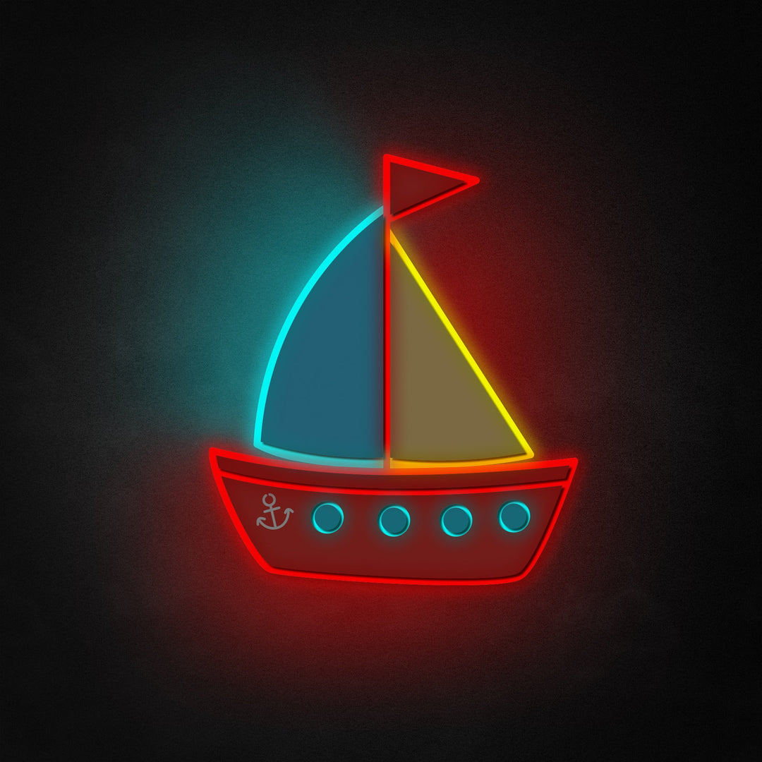 "Sailboat" Neon Like Sign