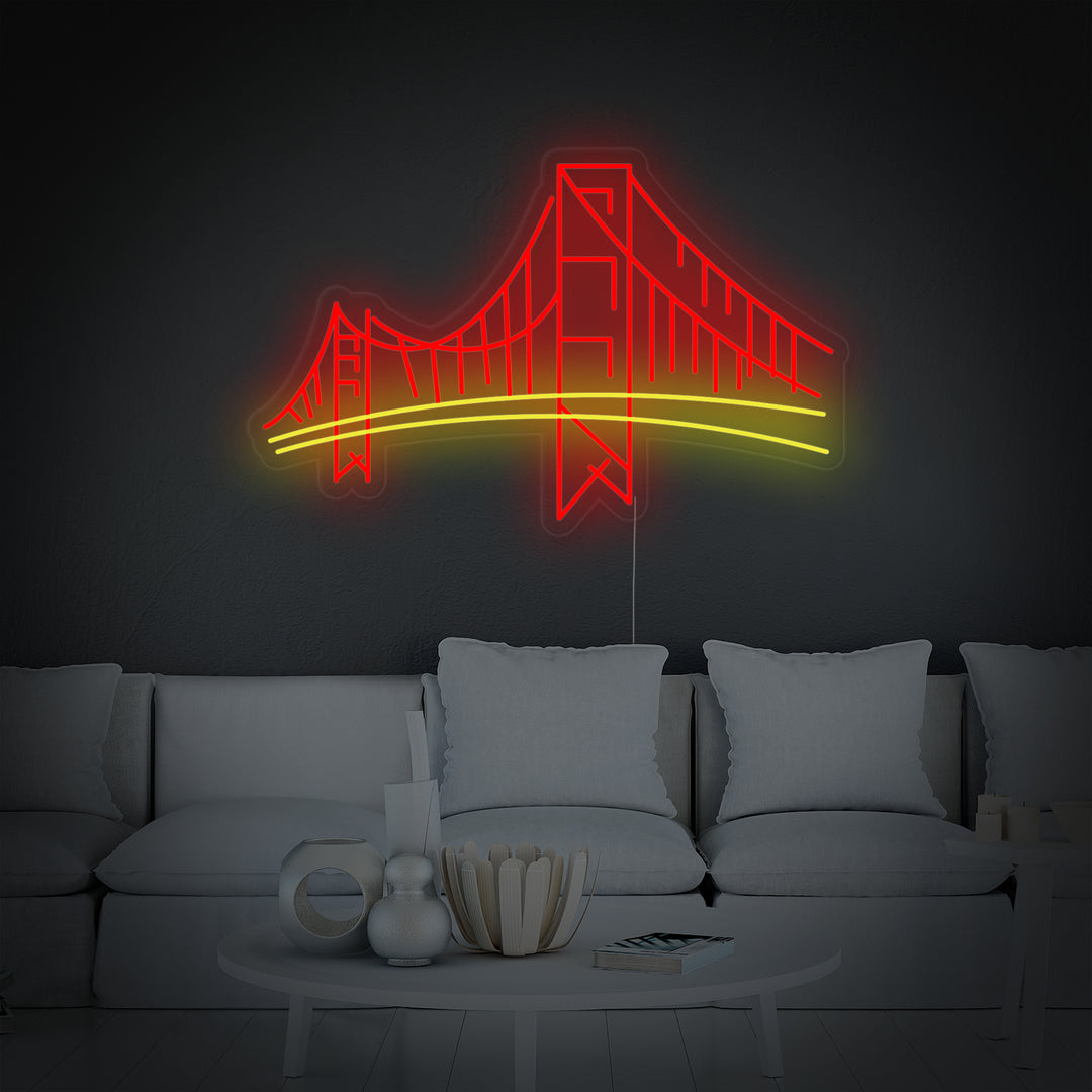 San Francisco Golden Gate Bridge Neon Sign
