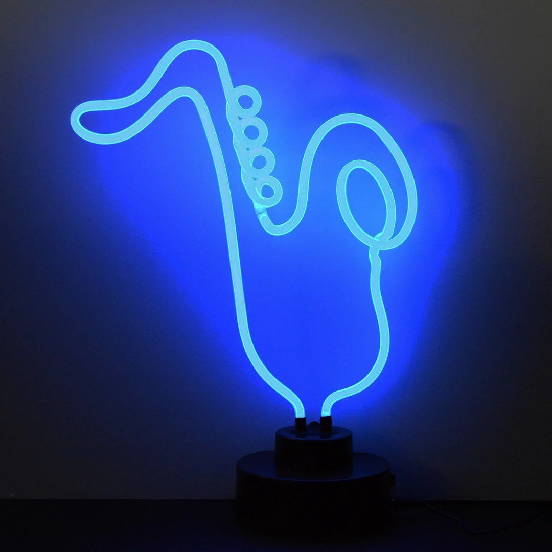 Saxophone Table Neon Sign, Glass Neon Sign