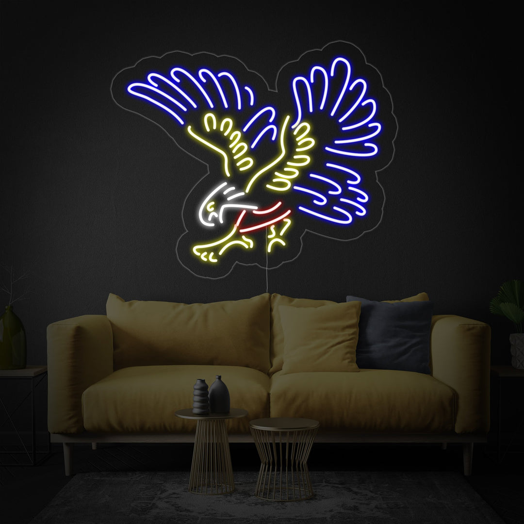 "Silver Hawk" Neon Sign