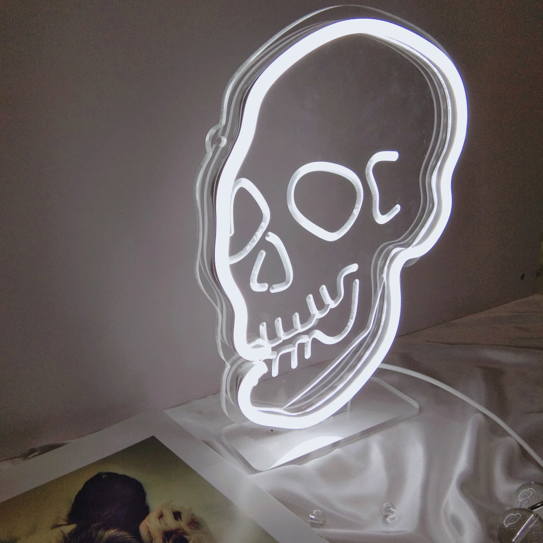 Skull Desk LED Neon Sign